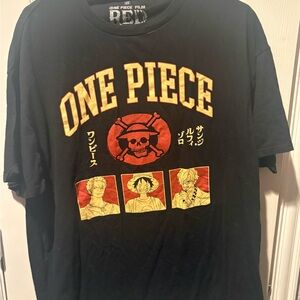 One Piece Black and Gold Graphic T-Shirt